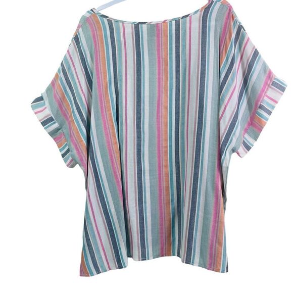 Emery Rose Plus Stripped Pants Suit - Picture 6 of 16